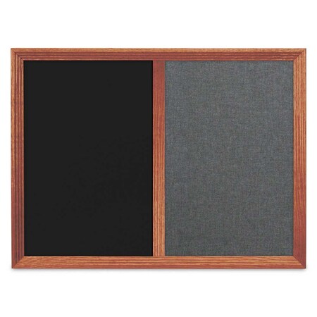 United Visual Products Enclosed Corkboard, 1 Door, 72"x36", 4" Fra UV3418-GOLD-CORK